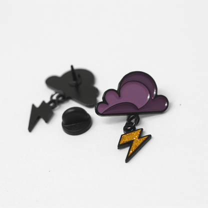 Rain or Shine Lighting Bolt Enamel Pin