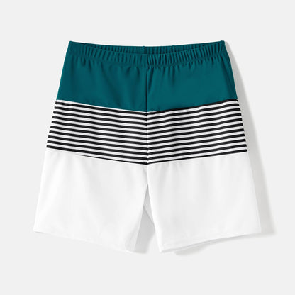 Kids Cut Out One-Piece suit and Trunks Shorts