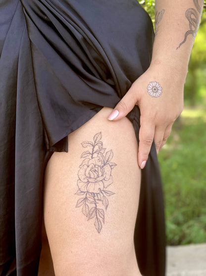 Rose Blossom Temporary Tattoo