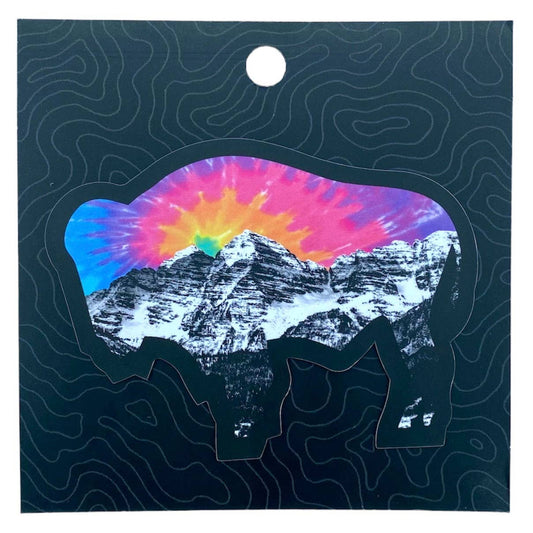 Colorado Bison Tie Dye Sticker