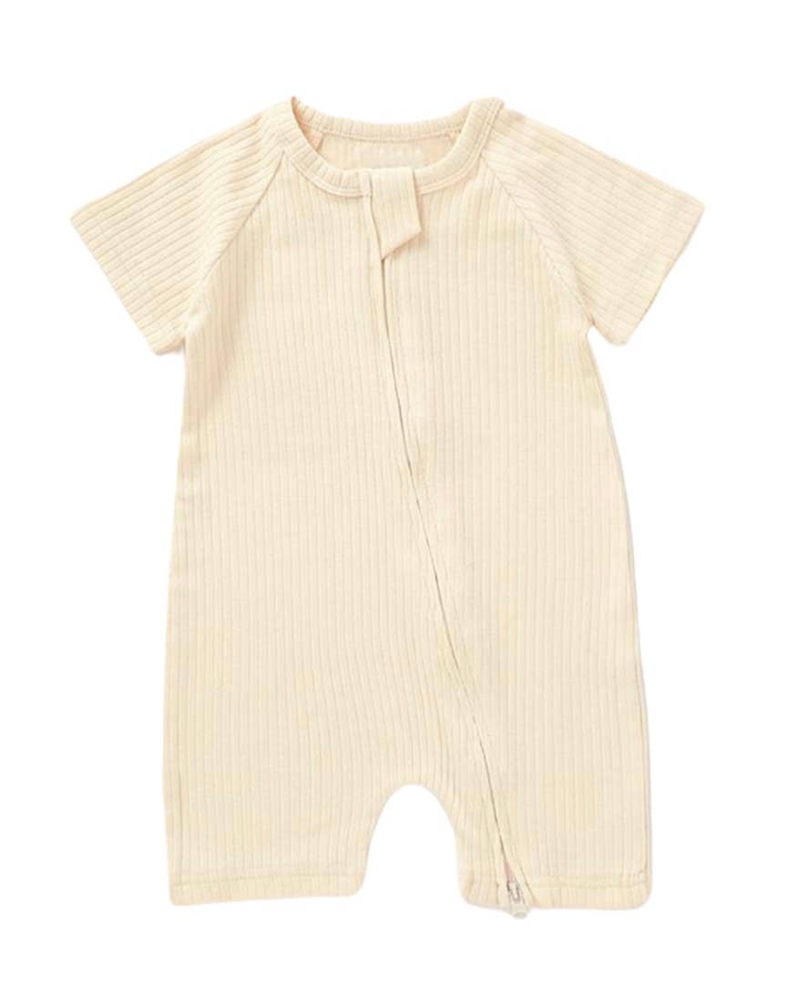 Organic Baby Summer Romper with zipper