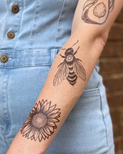 Sunflower Temporary Tattoo