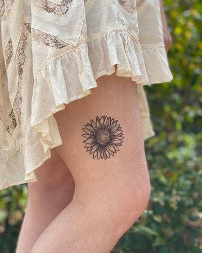 Sunflower Temporary Tattoo