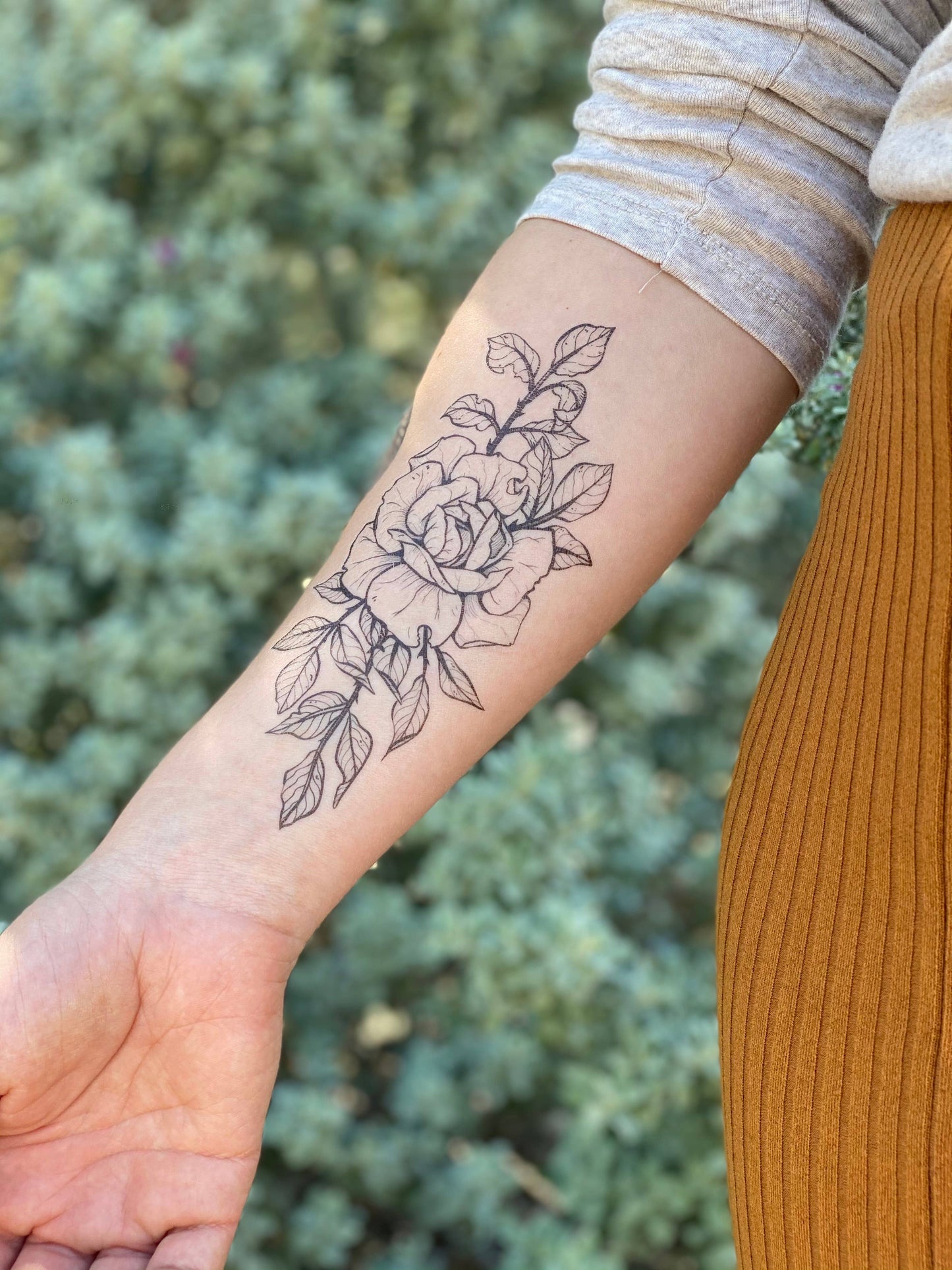 Rose Blossom Temporary Tattoo