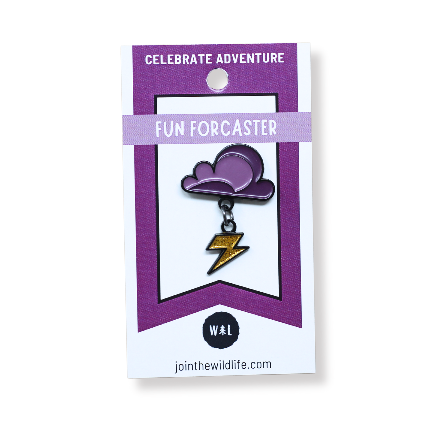 Rain or Shine Lighting Bolt Enamel Pin